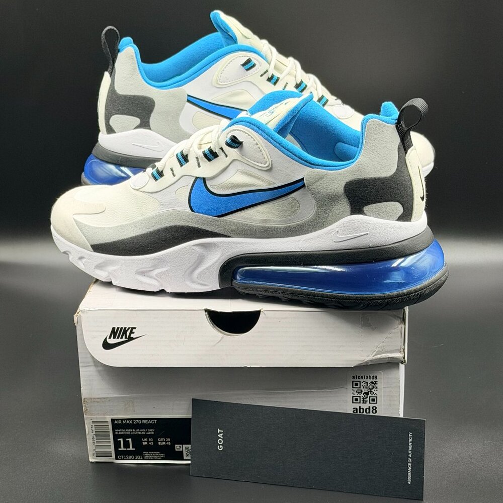 Nike Air Max 270 React 'Light Blue' - Picture 1 of 10